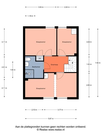 Floorplan - De Graafjes 16, 3752 ES Bunschoten-Spakenburg